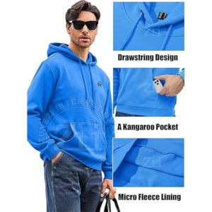 100% algodón personalizado Oversize Pullover Hoodie Boxy Unisex Streetwear diseñador con capucha hombres Invierno Polar antiarrugas transpirable OEM - Product Image 2