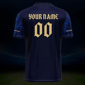 Camiseta de Fútbol Personalizada con Nombre y Número, Impresión Digital, 180g, Cuello en V, Transpirable, de Poliéster, por Inspire Apparel - Product Image 4