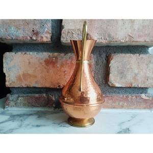 เหยือกทองแดงทุบสไตล์วินเทจตกแต่งที่จับทองเหลืองสไตล์ออตโตมันสำหรับห้องครัวที่บ้านของตกแต่งแบบโบโฮ - Product Image 4