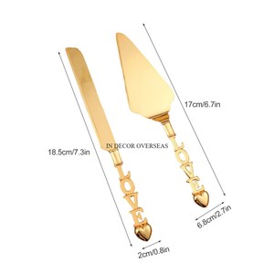 ด้ามจับสับปะรดชุบทองเกรดสูงมาใหม่สำหรับเซ็ตเสิร์ฟเค้กและมีด - Product Image 3