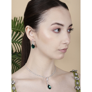 Conjunto de Joyería Fina y Nupcial Chapado en Oro Brillante con Collar de Circonitas Deslumbrantes para Fiestas y Regalos, Diseño de Campanas - Product Image 4