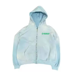 Sweat-shirts à capuche unisexes en molleton français respirant et à séchage rapide, personnalisés ODM de haute qualité, avec fermeture éclair, pour l'hiver, style streetwear, logo brodé - Product Image 5
