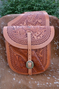 Bolsa de sillín de caballo de piel de vaca occidental de alto rendimiento, bolsas de sillín plegables con herramientas manuales de primera calidad, multifuncional y espacioso - Product Image 3
