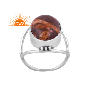 Nuevo diseño oxidado plata esterlina Natural Birdeye Jasper piedra preciosa declaración anillo joyería para mujer regalo para ella - Product Image 1