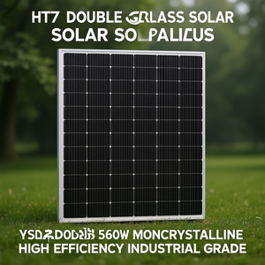 Panel Solar de Doble Vidrio HJT de 560W Monocristalino de Alta Eficiencia de Grado Industrial - Product Image 3