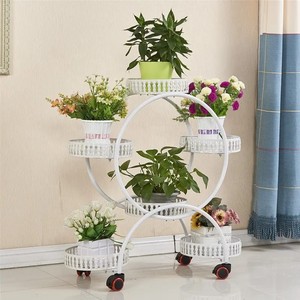 Support à fleurs en métal en fer, créatif et moderne, intérieur/extérieur, 3 étagères, design <span class=keywords><strong>contemporain</strong></span>, pour plantes succulentes, utilisation dans le <span class=keywords><strong>jardin</strong></span>. - Product Image 5