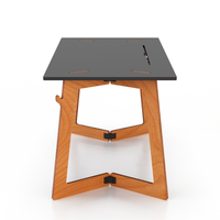 Bureau de travail moderne convertible de qualité supérieure, modulaire, pour usage commercial, en tissu écologique, contreplaqué de bouleau, Valchromat