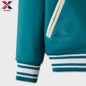 Chaqueta Cortavientos de Mezcla de Lana con Relleno de Algodón para Hombre, Calidad de Exportación, Impermeable, Cortavientos, Transpirable, Diseño de Parches, Parches Frontales - Product Image 4