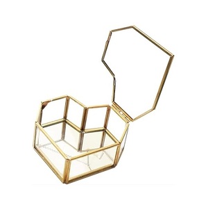 Boîte à bijoux en laiton et verre, design personnalisé, logo sur mesure, ARTINCO AIC-016, exportateur en gros, vente chaude - Product Image 1