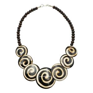 Handcrafted Natural Buffalo Horn <b>Bib</b> <b>Necklace</b> Eco-Friendly Statement Jewelry for Women in Tribal and Ethnic Styles - Product Image 5