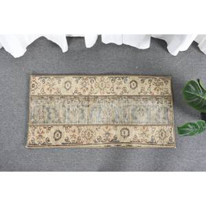 Classique Beige 1.5X3 ft laine tapis fait main Patchwork Design tapis turcs pour salon chevet Rectangle forme Latex support - Product Image 2