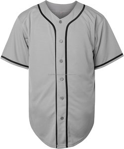 Grey Black Baseball Jersey Custom Design Name & Number Printed Baseball Jersey Top Quality Softball Jersey <b>Men</b> - Product Image 1
