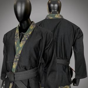 Custom <b>Black</b> Camouflage Pearl Weave BJJ Gi 450GSM 100% Cotton Brazilian Jiu Jitsu Kimono Uniform for <b>Men</b> Martial Arts - Product Image 1