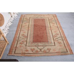 Clásico marrón Beige 5,1x6,4 pies Vintage alfombra turca Patchwork diseño lana Imitación Piel de conejo látex nuevo rectángulo pasillo cabecera - Product Image 4
