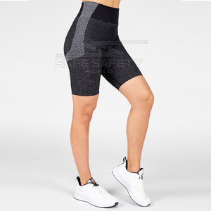 Pantalones cortos de entrenamiento de gimnasio de secado rápido con logotipo personalizado para mujer, pantalones cortos elásticos de cintura alta para correr, pantalones cortos de Yoga transpirables con patrón caliente - Product Image 1