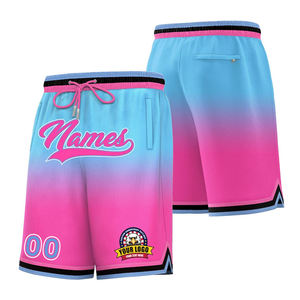Pantalones Cortos de Baloncesto de Talla Grande Personalizados de Alta Calidad, Degradados, que Absorben la Humedad, Antibacterianos, Transpirables, de Secado Rápido, 100% Resistentes al Desgaste - Product Image 3