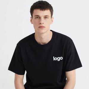 Alta calidad 100% algodón 240gsm marca personalizada de talla grande bajo MOQ OEM camisetas de hombre - Product Image 1