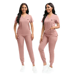 Manufacture Gommage Figues Nouvel Uniforme D'allaitement Médical Avec Logo Femme Scrubs uniformes ensembles - Product Image 1