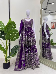 Nouveau indien et pakistanais ethnique femmes Salwar Kameez gros Punjabi pelouse costume avec couture de fête pour les tenues ethniques des femmes - Product Image 4