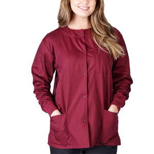 Veste d'uniforme d'hôpital à fermeture éclair à col côtelé professionnel unisexe avec logo personnalisé Nouveaux joggeurs médicaux Scrubs Doctor High Printed - Product Image 4