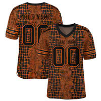 Maillot de football américain rétro vert camouflage de l'armée thaïlandaise personnalisé de haute qualité, col en V, 100% polyester, anti-UV, séchage rapide THROWN