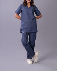 Tenues chirurgicales personnalisées à séchage rapide en polyester et élasthanne, ensembles de blouses d'hôpital, combinaisons unisexes, tenues médicales d'été pour infirmières et médecins - Product Image 6