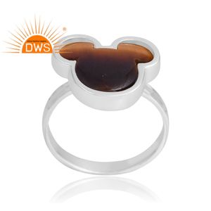 Hot Design 925 Sterling Silver Natural <b>Tiger</b> <b>Eye</b> Yellow Gemstone <b>Ring</b> Custom Design Jewelry For Women Gift For Her - Product Image 1