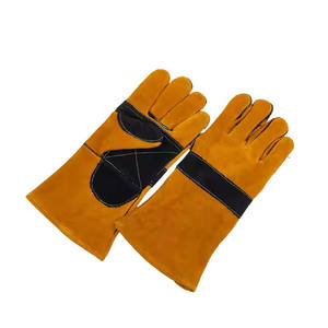Gants en cuir résistants à la chaleur de 14 pouces Longs gants de soudage de sécurité pour soudeur - Product Image 1