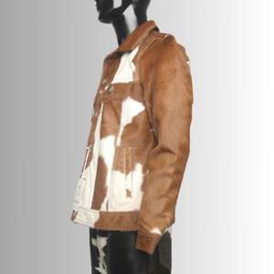 แจ็กเก็ตหนังวัวงานแฮนด์เมดแบบพรีเมี่ยมสำหรับผู้หญิงเสื้อเอวสูงผ้าทอเป็นมิตรต่อสิ่งแวดล้อมฤดูใบไม้ร่วง/ฤดูหนาว - Product Image 5