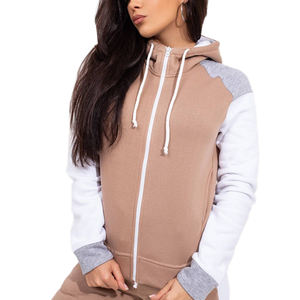 Gran oferta de moda con cierre de cordón de invierno con capucha Casual sólido mujeres ropa deportiva al aire libre chándales Bolsillo grande transpirable rápido - Product Image 6