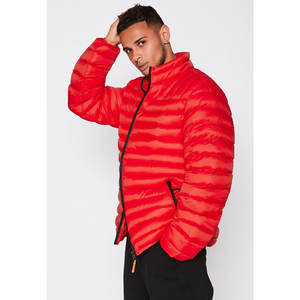 Venta caliente de los hombres de encargo de invierno cálido burbuja chaqueta acolchada con capucha de lona cierre de cremallera estilo informal directo al por mayor proveedor - Product Image 3