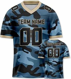 เสื้อฟุตบอลอเมริกันแบบเย็บติดโลโก้ใหม่ ดีไซน์ล่าสุด แขนสั้น สำหรับฝึกซ้อม มีจำหน่าย - Product Image 2