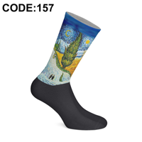 Chaussettes d'art imprimées numériquement de qualité supérieure, fabriquées en Turquie, design par sublimation, motifs uniques et colorés, taille unique.