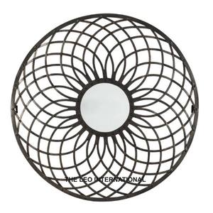 Espejo de Pared de Hierro para Sala de Estar Moderna de Lujo, Decoración Metálica para Entrada o Pasillo, Espejo con Marco Negro para Colgar en la Pared - Product Image 1