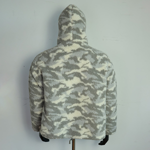 Custom Oversized Unisex Sherpa Fleece <b>Flannel</b> Hoodies Outdoor Thick Jacquard Pattern Casual Men's Sherpa Fleece <b>Jacket</b> - Product Image 5