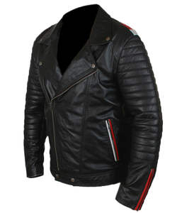 แจ็กเก็ตหนัง PU สำหรับผู้ชาย, ใหม่แจ็กเก็ตมอเตอร์ไซด์ลำลองสำหรับขี่มอเตอร์ไซค์2025ฤดูหนาวสำหรับผู้ชาย - Product Image 1