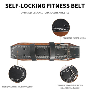 Custom Logo Cowhide Breathable Unisex Gym Fitness <b>Training</b> Lifting <b>Belt</b> Bodybuilding Workout Power <b>Weight</b> Professional - Product Image 4