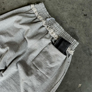 Free Mockup-Customized Casual Sweatpants French Terry Heavyweight 100% Cotton <b>Baggy</b> Trouser High Quality Streetwear Clothing - Product Image 4