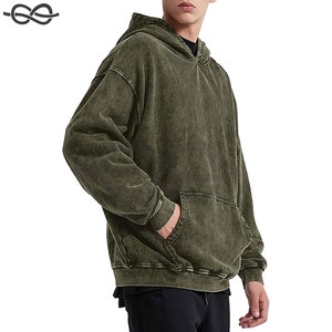 Sudadera con capucha de algodón Vintage para hombre, Jersey Retro básico holgado a la moda, ropa de calle con estampado en relieve, sudadera informal con capucha de invierno - Product Image 3