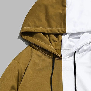 Pull à capuche décontracté en coton mélangé de haute qualité pour hommes Streetwear d'hiver Vêtements de mode à motif solide personnalisés en gros - Product Image 3