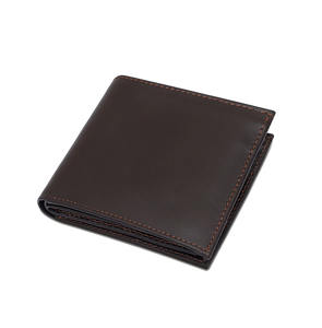 Vente en gros en usine de portefeuille en cuir véritable de haute qualité pour hommes avec logo personnalisé RFID porte-cartes premium à pli court portefeuilles de créateur - Product Image 1