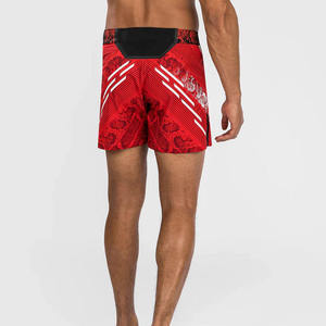 Short MMA en satin de haute qualité Unisexe Logo personnalisé imprimé Stretch Respirant Grappling Tenue d'entraînement sportif Service OEM - Product Image 6