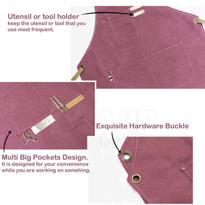 Tablier de barbier imperméable et respirant de nouvelle conception avec bandoulière multi-poches et options personnalisables - Product Image 2