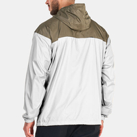 Veste coupe-vent à fermeture éclair personnalisée, design simple, noir et blanc, tendance, pour hommes, fabricant pakistanais, veste coupe-vent