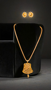 Juego de pendientes de collar de calidad superior con juego de pendientes de collar de estilo moderno chapado en oro de 22K a la venta por exportadores - Product Image 3