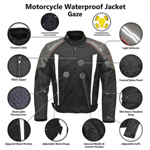 Veste de moto de course en Cordura, respirante et imperméable, conçue sur mesure, pour hommes, grande taille, couleurs imprimées, tourisme - Product Image 4