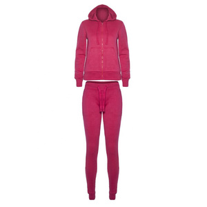 Haute qualité femmes maigre vêtements de sport fermeture éclair survêtement mince Jogging Style hiver coton polaire survêtement personnalisable - Product Image 5