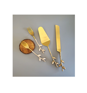 Latest Brass <b>Cake</b> Knife & Server Set of 1 With Design Handle <b>for</b> <b>Cake</b> Tools Best Quality Piece Hot <b>Sale</b> Product - Product Image 3
