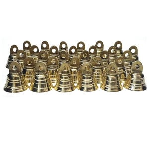 Vintage 1 pouce indien artisanat laiton éléphant vache chameau décor cloches luxe fait à la main décor à la maison accessoire paquet de 30 mur chambre décor - Product Image 1