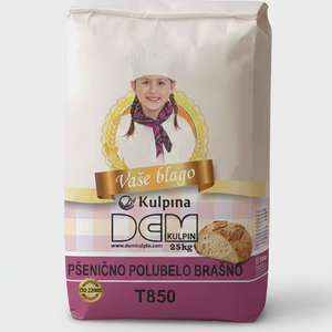 Harina de Trigo Semiblanca DEM Kulpin T850 de Calidad Certificada, 25 kg en Bolsa, 12 Meses de Caducidad, para Productos de Panadería - Product Image 1
